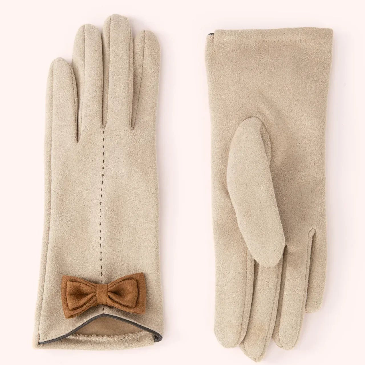 Taupe & Chocolate Adalyn Gloves Product Image