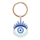 Keychain with eye design on a white background