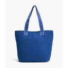 No Bad Vibes Evil Eye Blue Tote Bag in Jute Back View