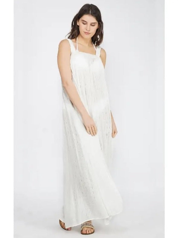 Sweet Summer Day White Maxi Dress Front