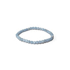 Angelite 4mm Faceted Bead Bracelet