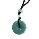 Jade Disc Small Pendant on Cord Necklace