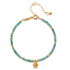 Emerald Lotus Gemstone Bracelet