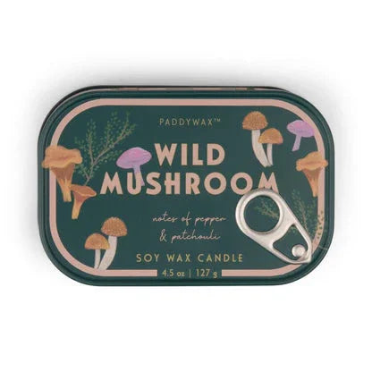 Wild Mushroom Bistro Tin Candle