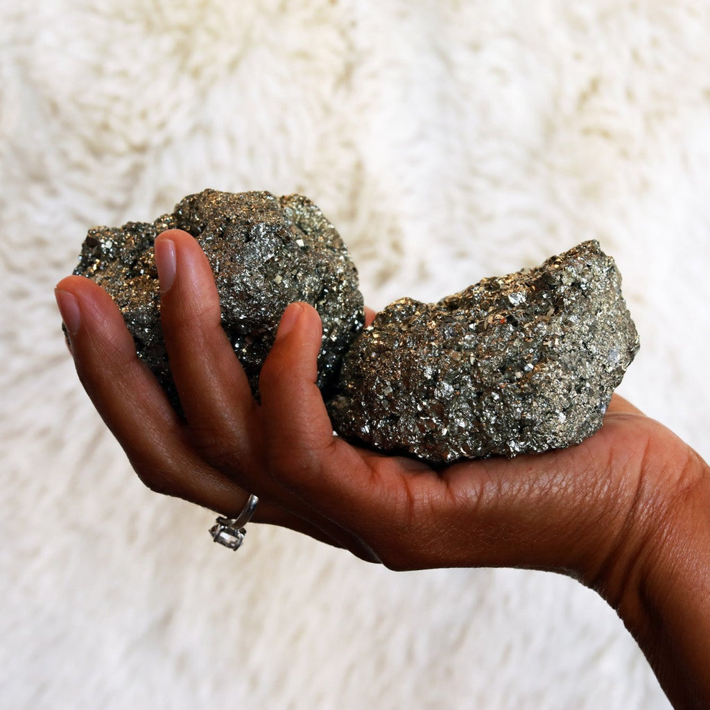 Cocada Pyrite Cluster in Hand