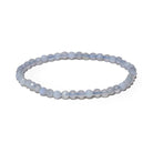 Blue Agate Lace Faceted 4mm Bead Stretch Bracelet