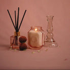 Saffron Rose Botanica Candle Lit with Diffuser