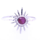 Inner Sun Authentic Ruby Sterling Silver Ring