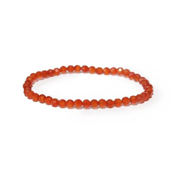 Carnelian Faceted Bracelets 4mm Bracelet
