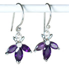 Amethyst Pretty Purple Petal Earrings