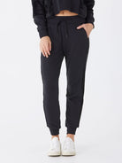 Black Camillah Fleece Sherpa Jogger