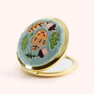 Happy Acorn Embroidered Compact Mirror