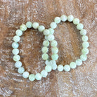 Jade Smooth Bead Stretch Bracelet