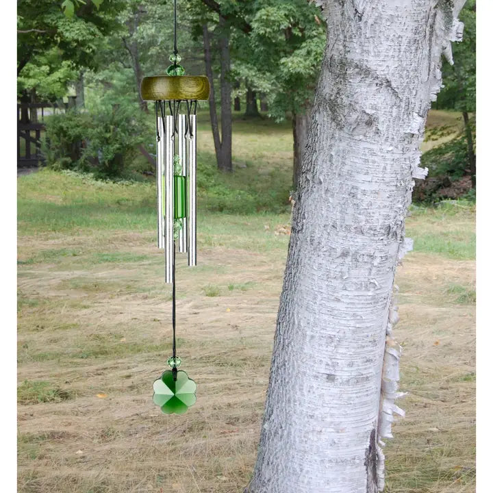 Shamrock Gem Drop Chime on Tree