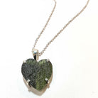 Moldavite Heart Pendant Necklace 3