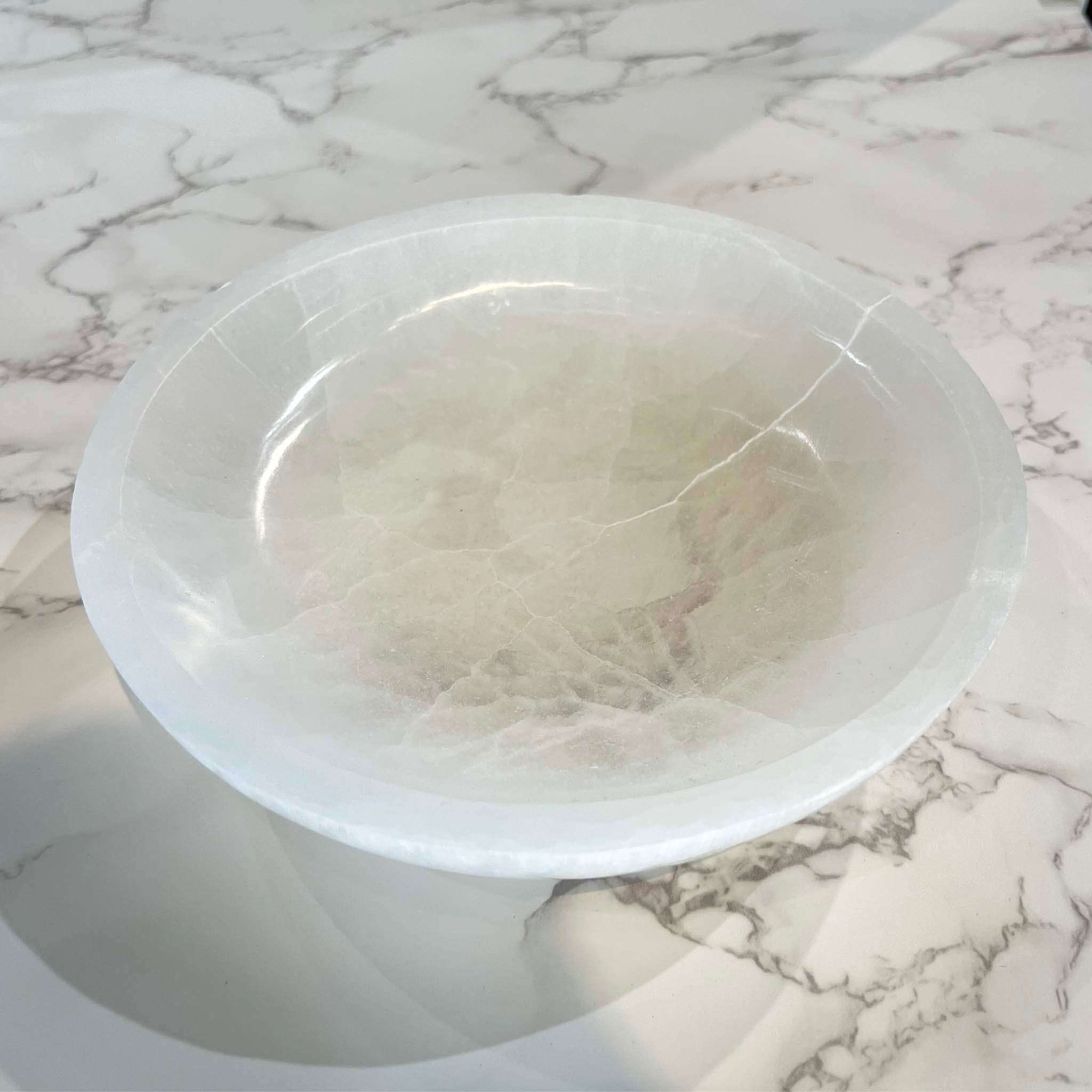 Selenite Bowl 8" Round