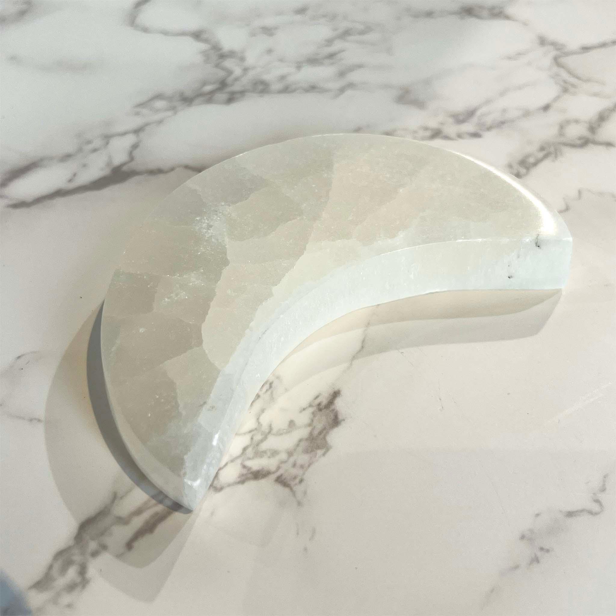 Selenite Moon Shape