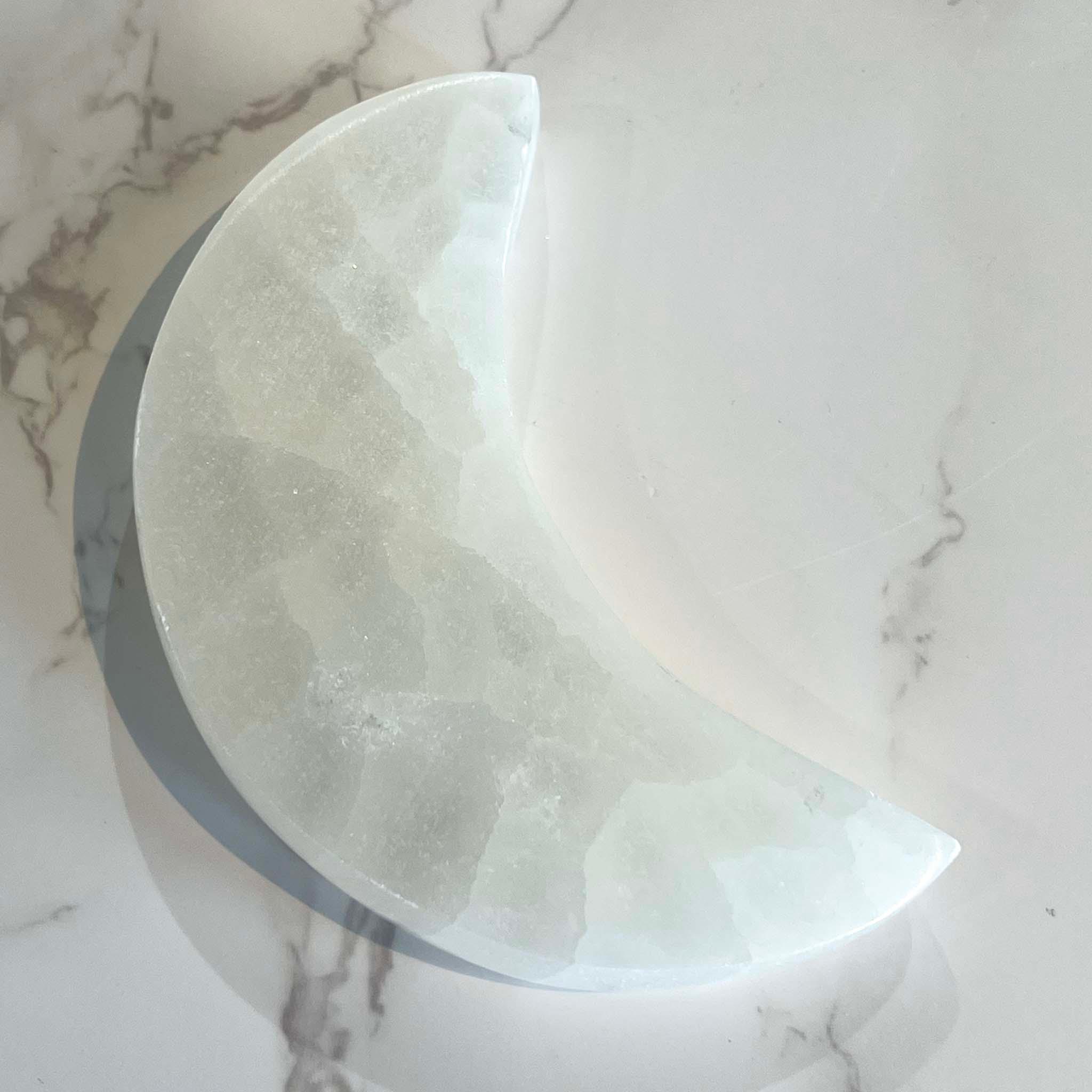 Selenite Moon Shape