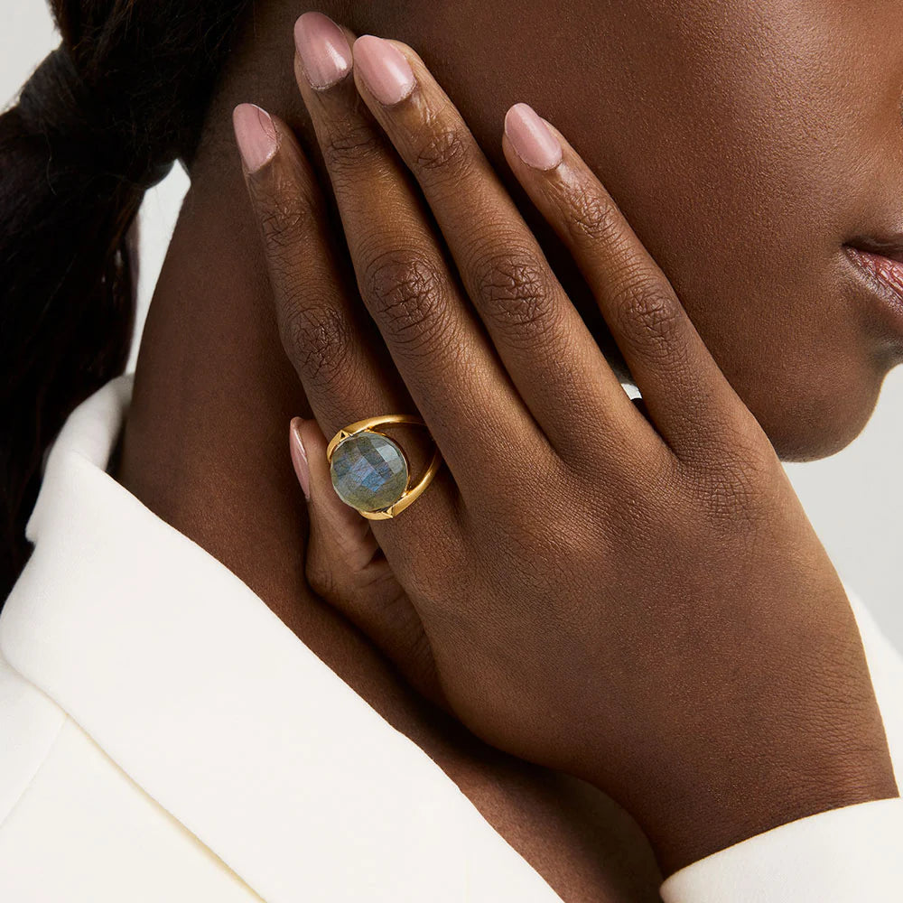 labradorite ring on someone 
