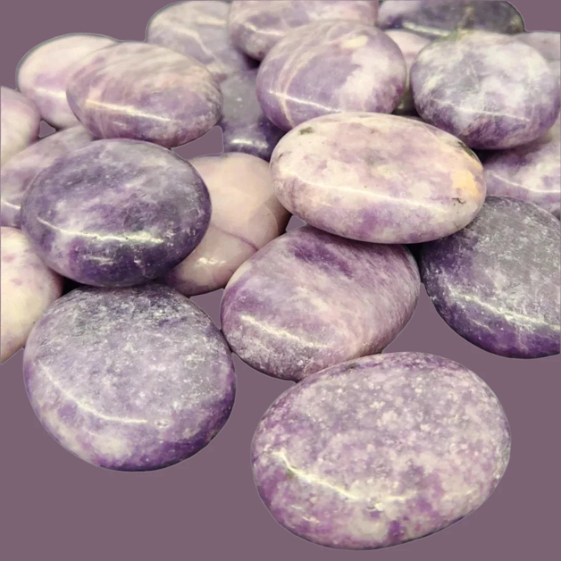 Lepidolite Palm Stone