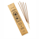 Kraft paper packaging of incense sticks with  Lotus Blossom sceny on a white background