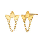 Lotus Drape Chain Earrings