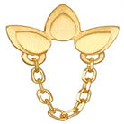 Lotus Drape Chain Earrings Up Close