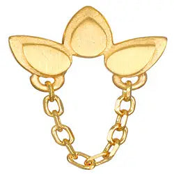 Lotus Drape Chain Earrings Up Close