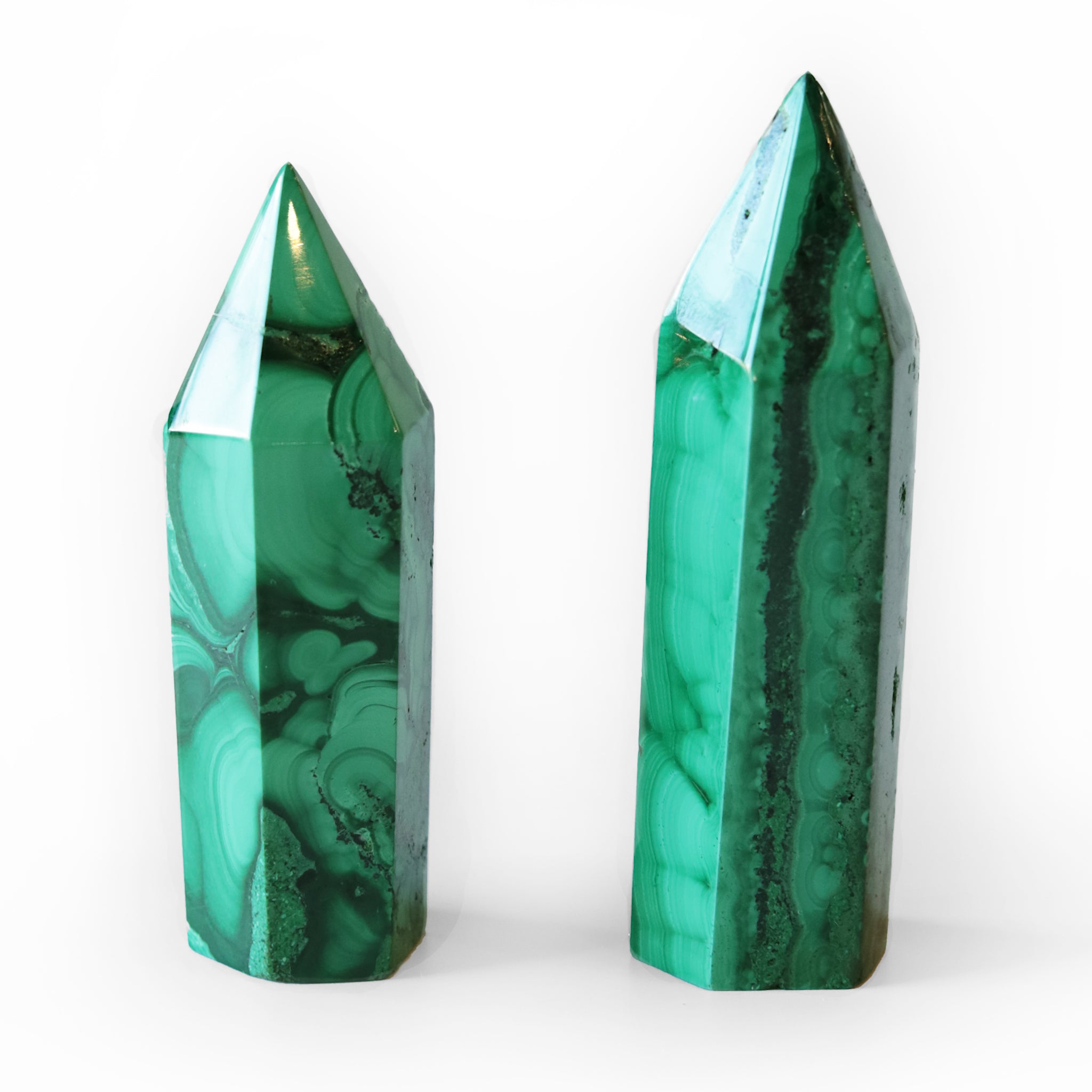 Polished Malachite Standing Point