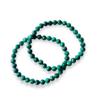 Malachite Faceted Bead Bracelet Pair