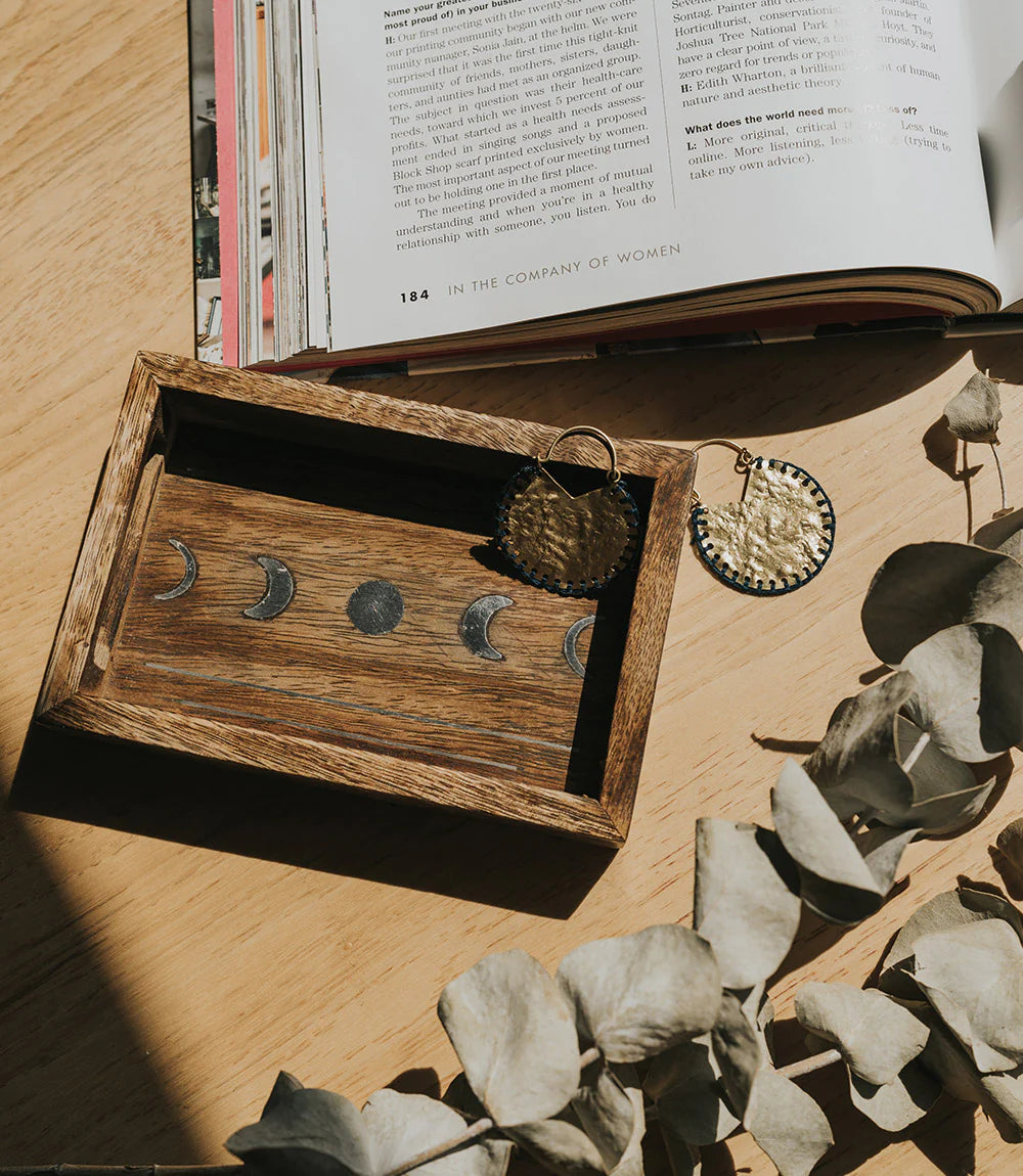 Matre Boomie Wooden Celestial Trinket Tray