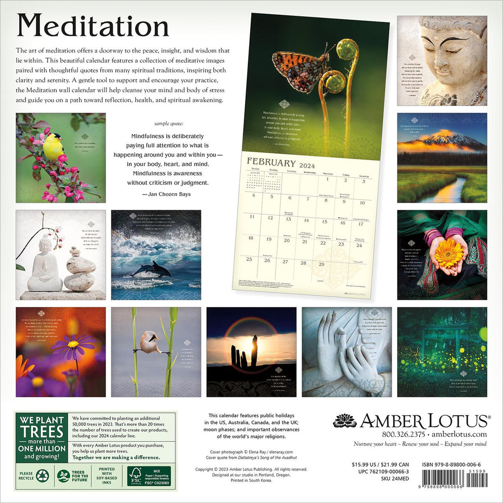 Meditation 2024 Wall Calendar
