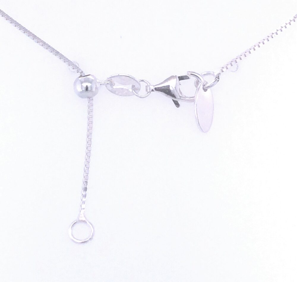 Adjustable Box Chain in Sterling Silver  16 - 18 Inch