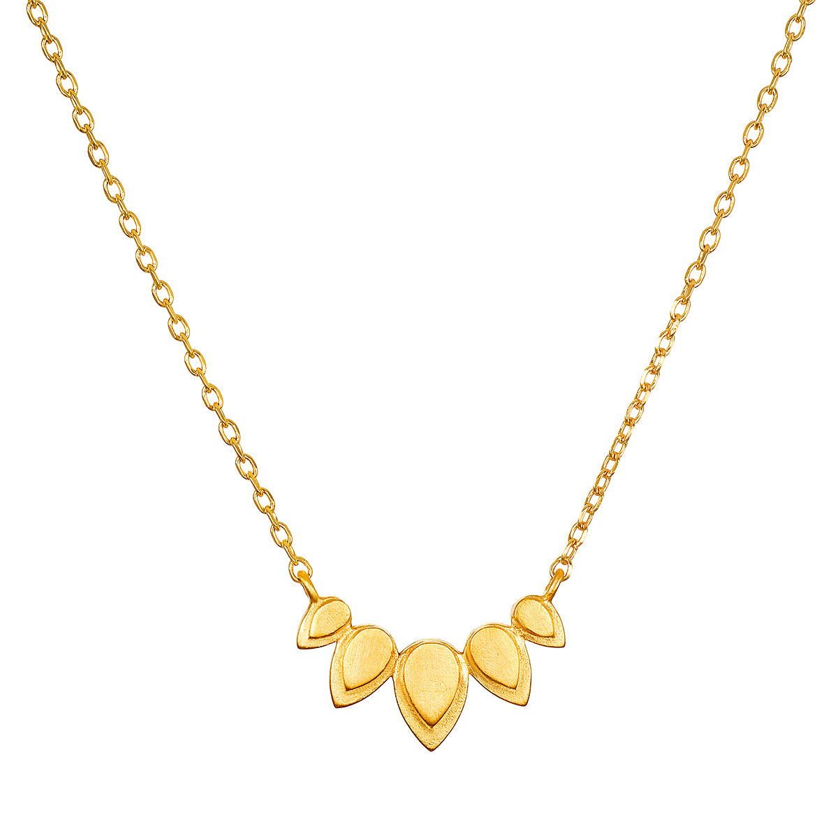 Gold Plated Lotus Petal Necklace