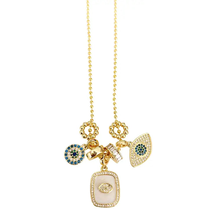 Triple Eye Charm Necklace