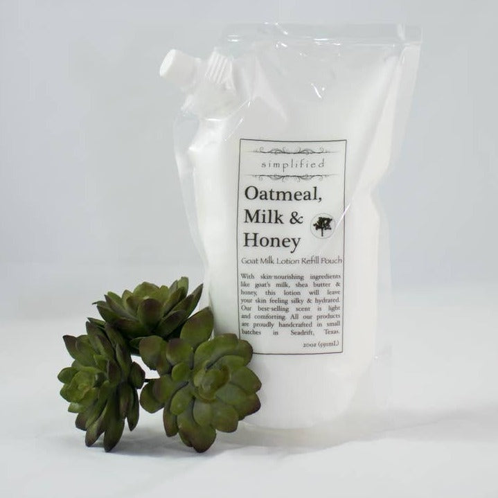 Oatmeal, Milk and Honey Goat Milk Lotion Refill Pouch