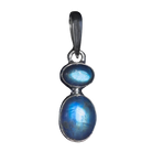 Labradorite and Rainbow Moonstone Double Glow Pendant