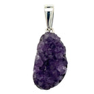 Amethyst Druzy Artisian Pendant in Sterling Silver