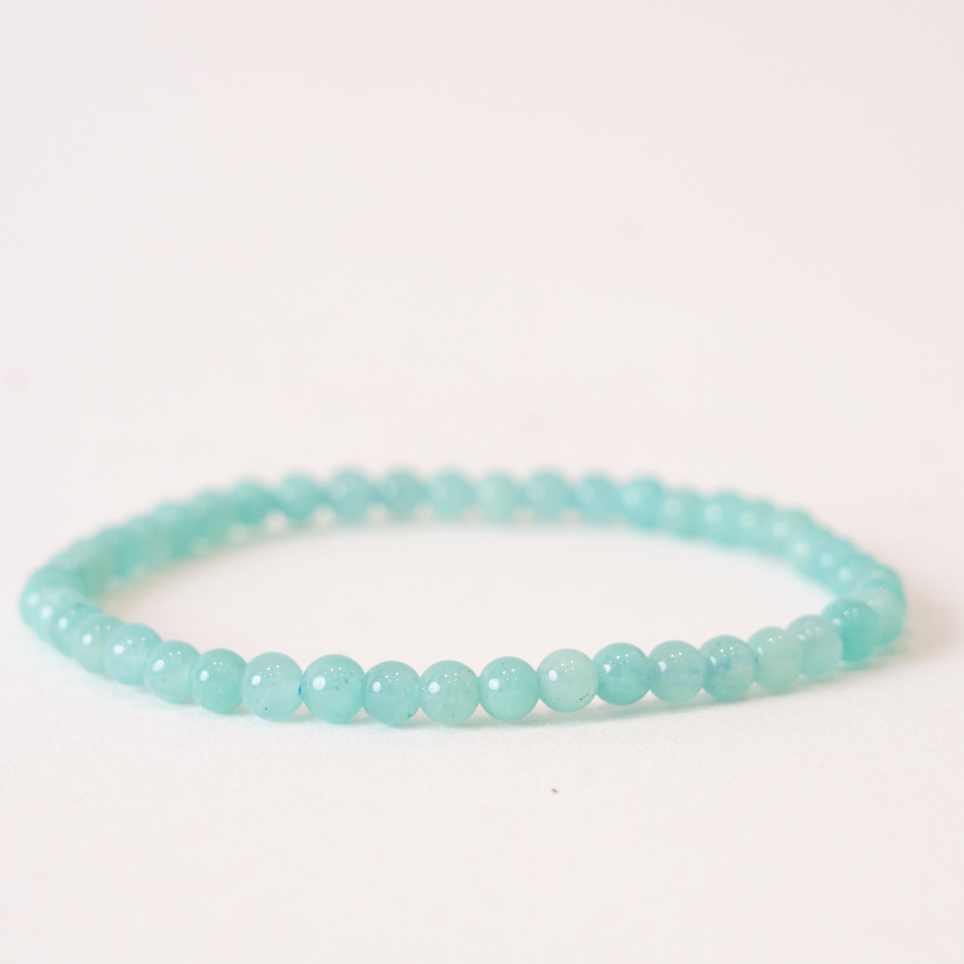Amazonite 4mm Smooth Bead Stretch Bracelet