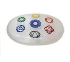 Selenite 7 Chakra Palm Stone