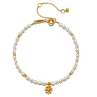 Pearl Lotus June Birthstone Bracelet