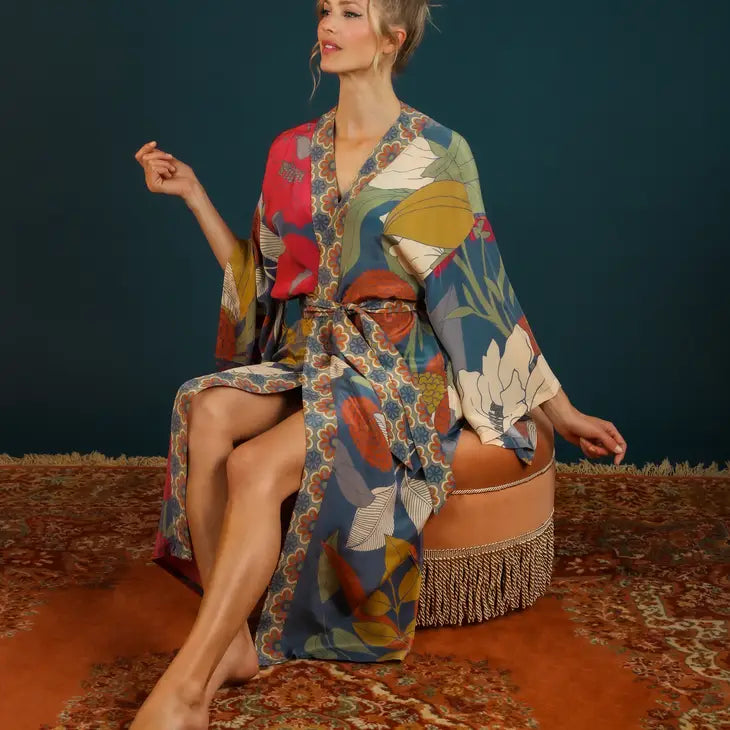 Heather Floral Kimono Gown