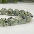 Prehnite 8mm Smooth Bead Stretch Bracelet closer View