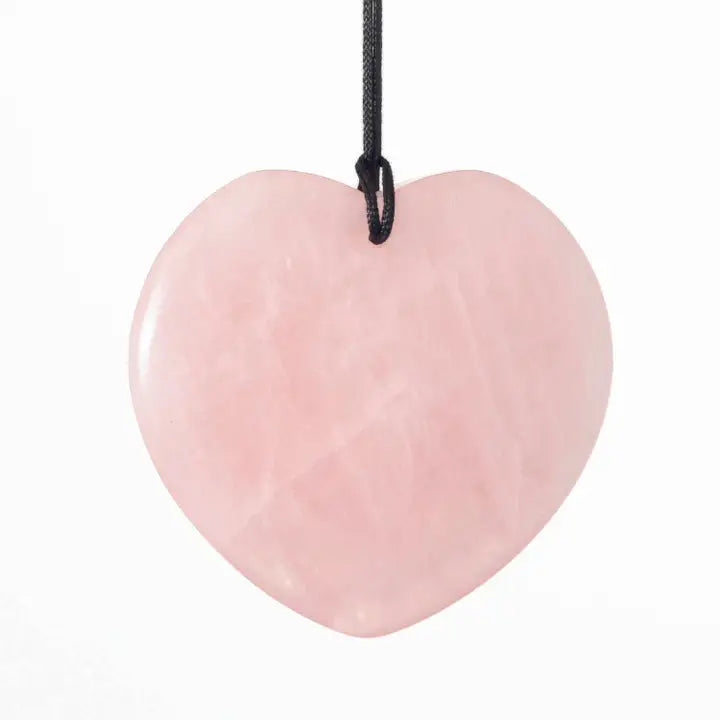 Rose Quartz Heart Chime focusing on Rose Quartz Heart