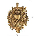 Decorative wall hanging with a heart design, size indicated on a white background