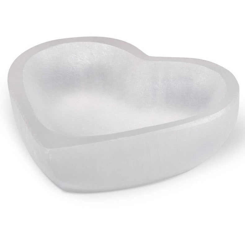 Selenite Heart Dish