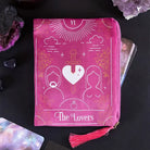 The Lovers Tarot Card Zipper Pouch Flat Lay