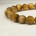honey Tiger Eye 8mm Smooth Bead Stretch Bracelet Close UP