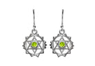 Peridot Heart Chakra Sterling Silver Earrings