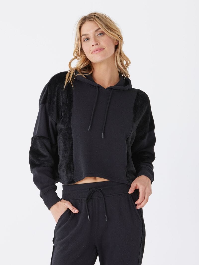 Black Clarabelle Fleece Sherpa Pullover